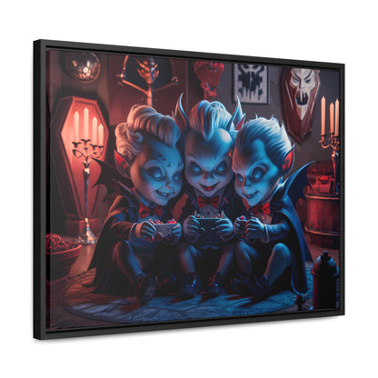 "Night of the Gaming Vampires" - Gallery Canvas Wraps, Horizontal Frame