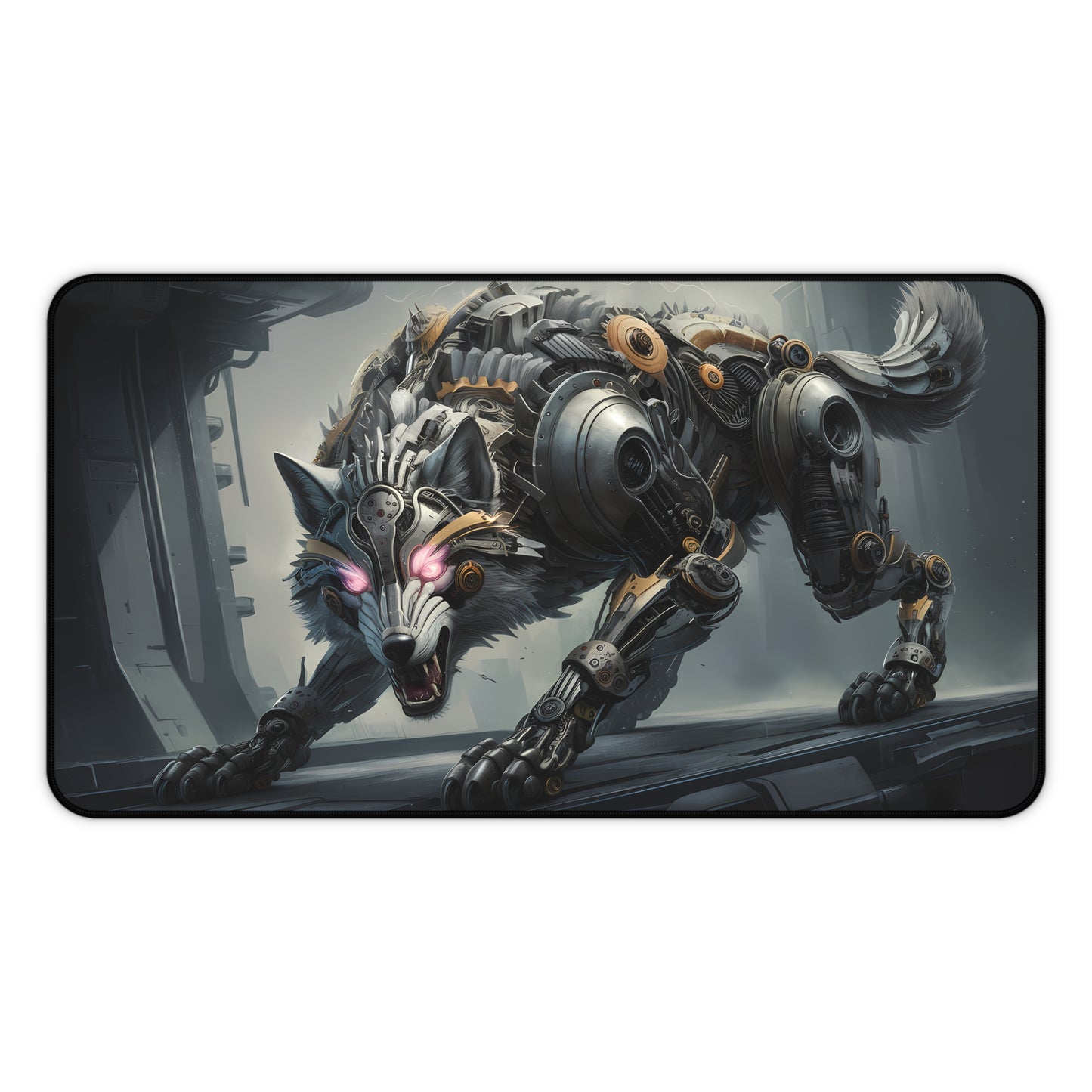 Mecha Wolf - Desk Mat