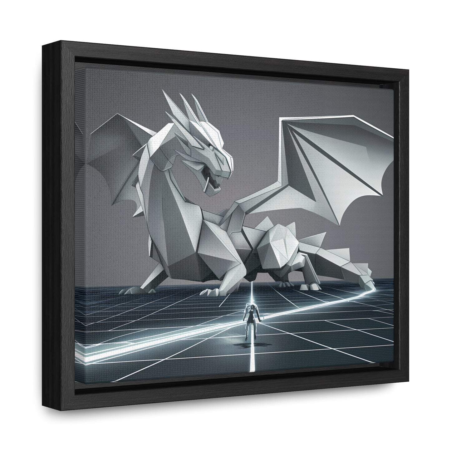 Confrontation in the Digital Realm - Gallery Canvas Wraps, Horizontal Frame