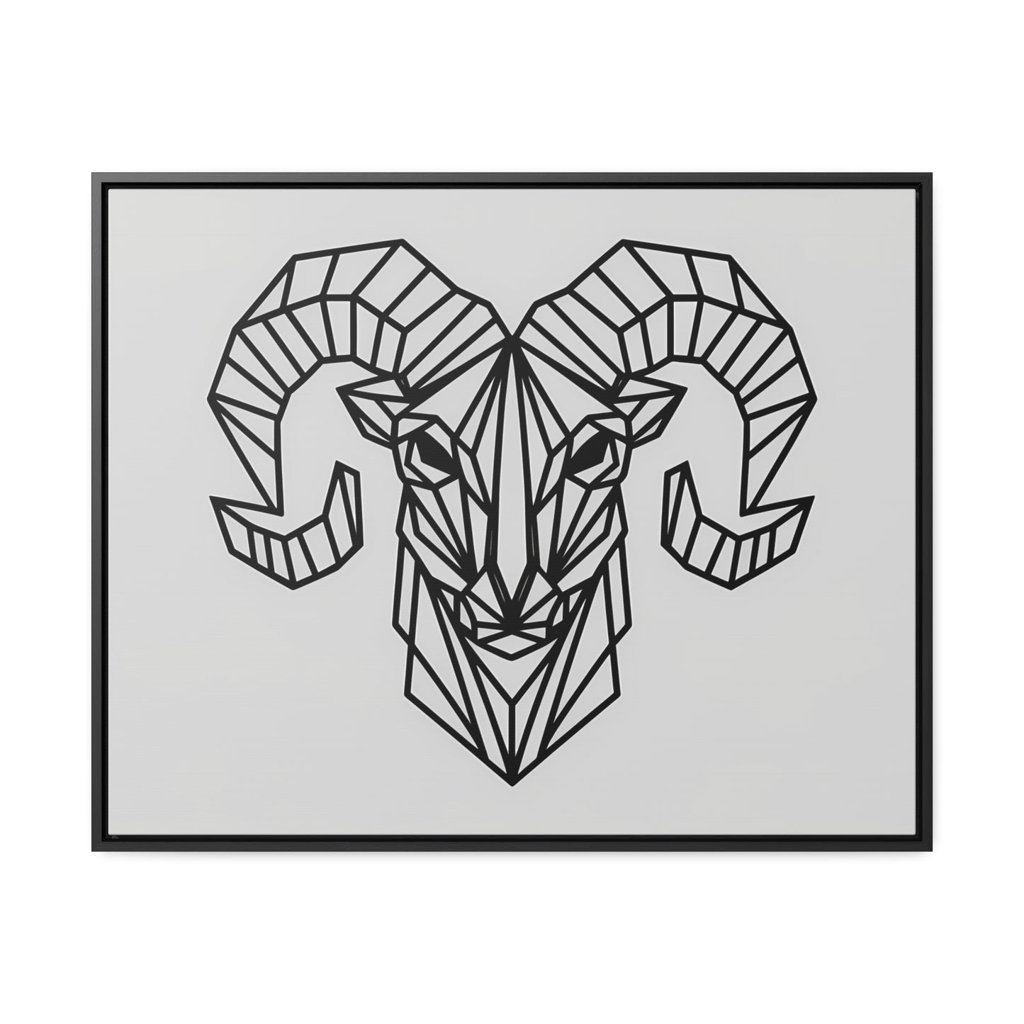 Geometric Ram's Head - Gallery Canvas Wraps, Horizontal Frame