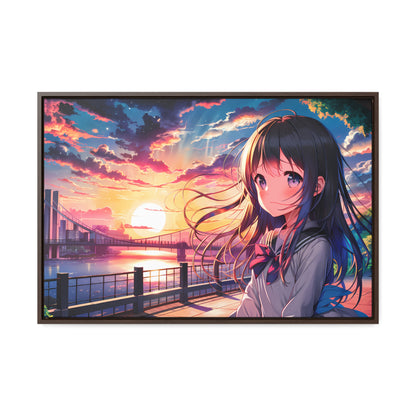 Sunset Reflections: A Silent Promise - Gallery Canvas Wraps, Horizontal Frame