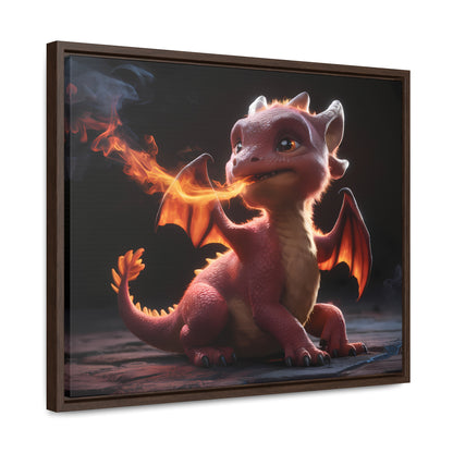 "Baby Dragon's First Flame" - Gallery Canvas Wraps, Horizontal Frame