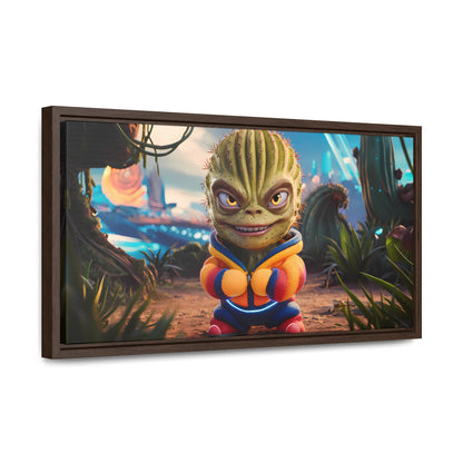 "Desert Champion: The Prickly Warrior" - Gallery Canvas Wraps, Horizontal Frame