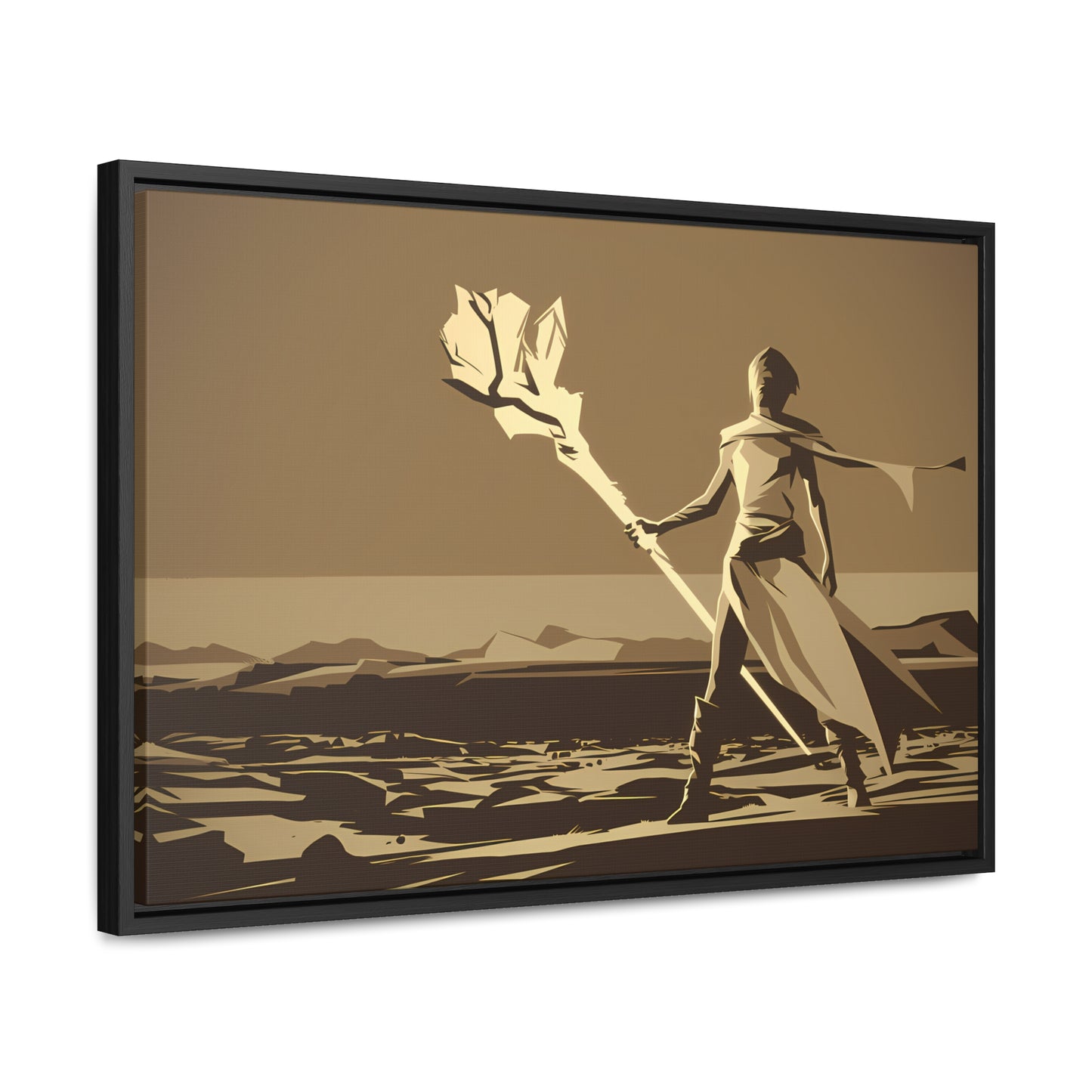 Wanderer of the Desolate Lands - Gallery Canvas Wraps, Horizontal Frame