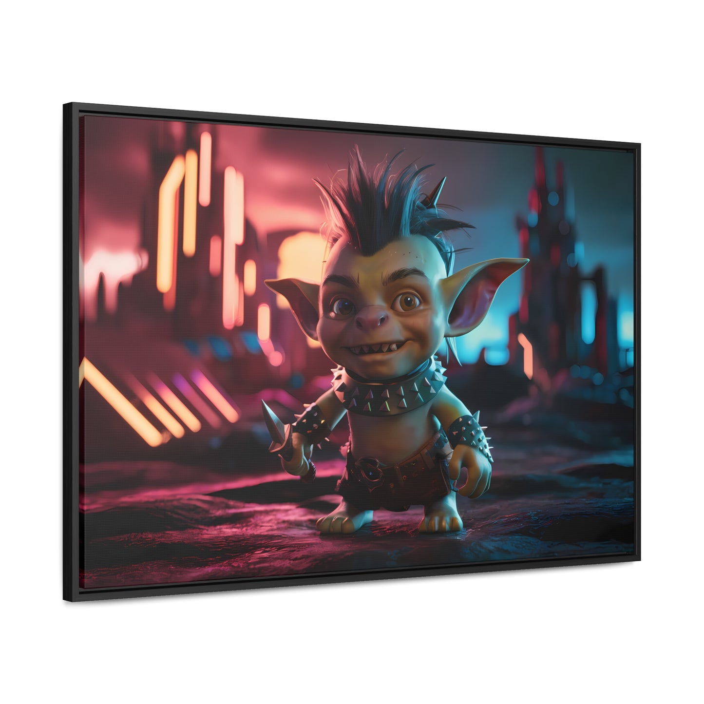 Goblin of the Neon Wastelands - Gallery Canvas Wraps, Horizontal Frame