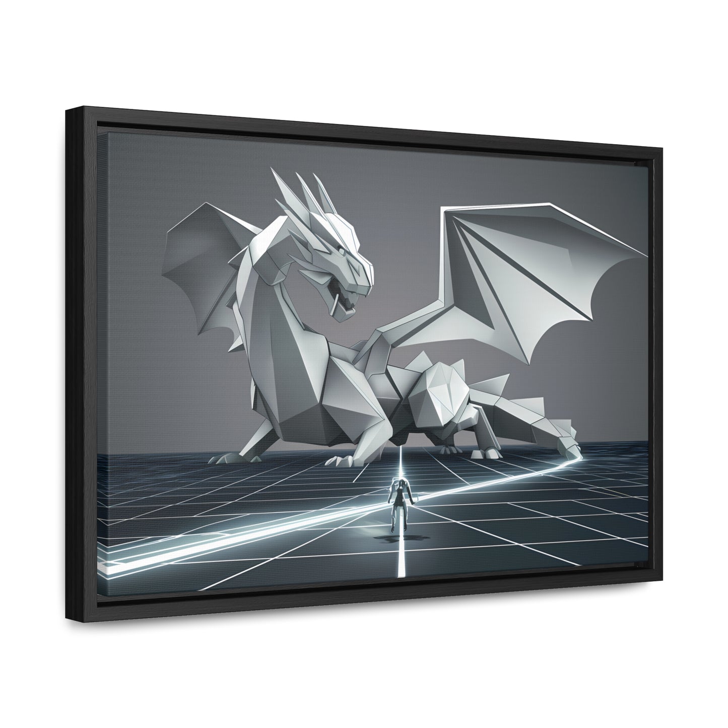 Confrontation in the Digital Realm - Gallery Canvas Wraps, Horizontal Frame