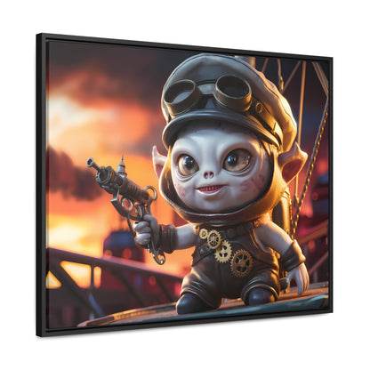 Steampunk Goblin Commander at Dusk - Gallery Canvas Wraps, Horizontal Frame