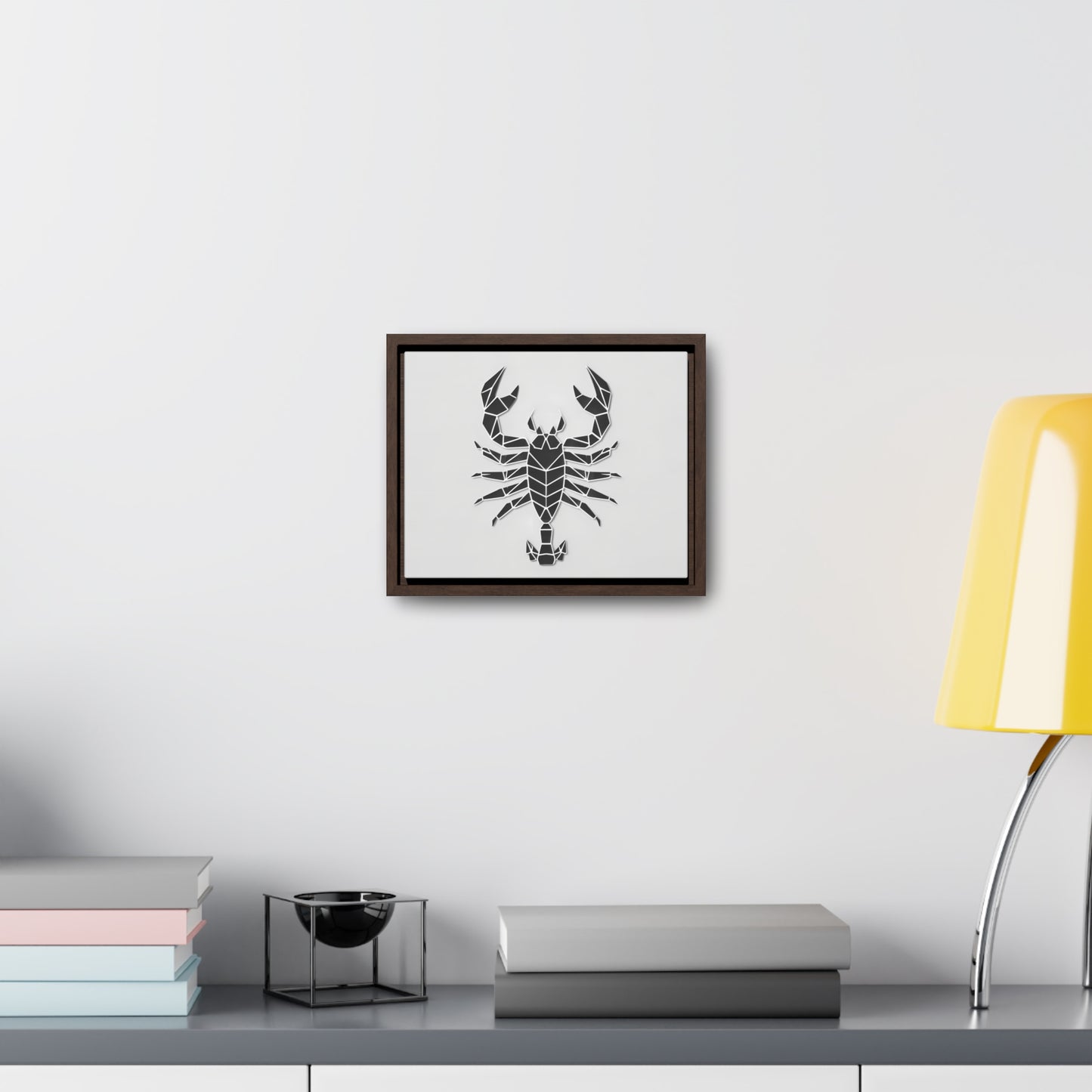 Geometric Scorpion Icon - Gallery Canvas Wraps, Horizontal Frame