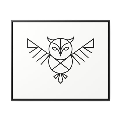 Geometric Owl Symbol - Gallery Canvas Wraps, Horizontal Frame