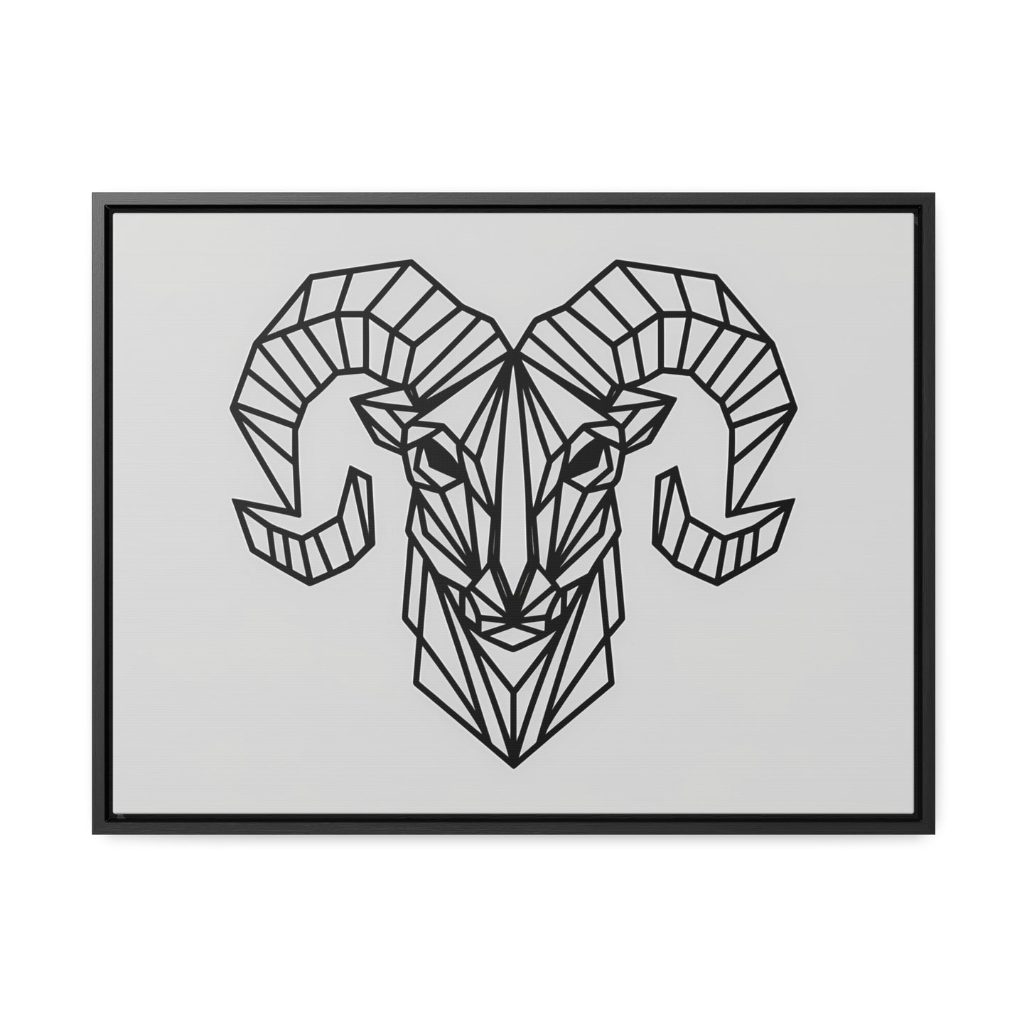 Geometric Ram's Head - Gallery Canvas Wraps, Horizontal Frame