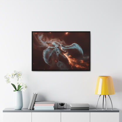 Celestial Inferno Dragon - Gallery Canvas Wraps, Horizontal Frame