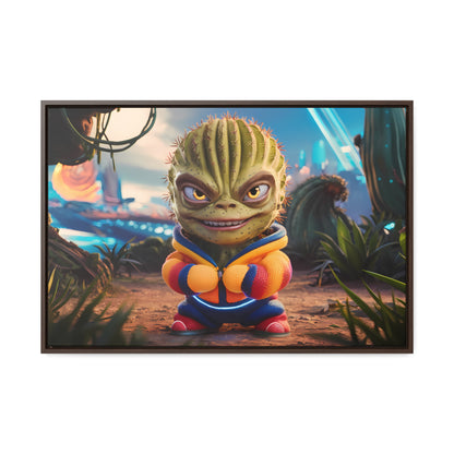 "Desert Champion: The Prickly Warrior" - Gallery Canvas Wraps, Horizontal Frame