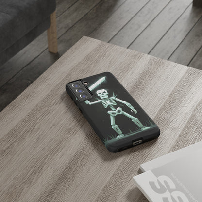 Geometric Skeleton Swordsman - Smartphone Tough Cases