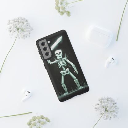 Geometric Skeleton Swordsman - Smartphone Tough Cases