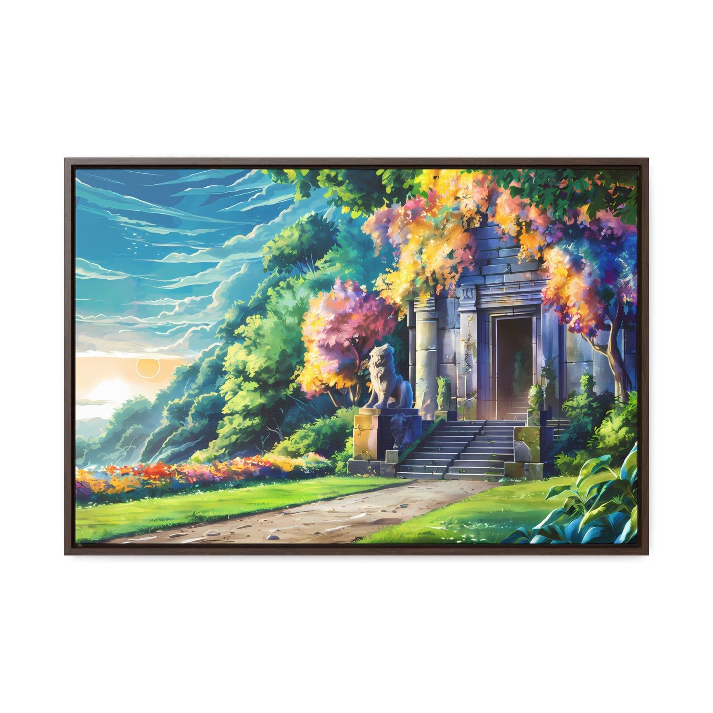 Sanctuary of the Forgotten Dawn - Gallery Canvas Wraps, Horizontal Frame