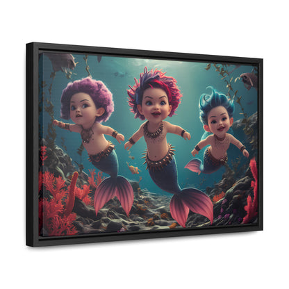 Aquatic Mischief - Gallery Canvas Wraps, Horizontal Frame