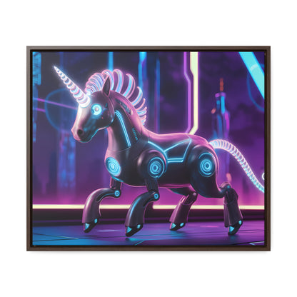 Cybernetic Unicorn - Gallery Canvas Wraps, Horizontal Frame