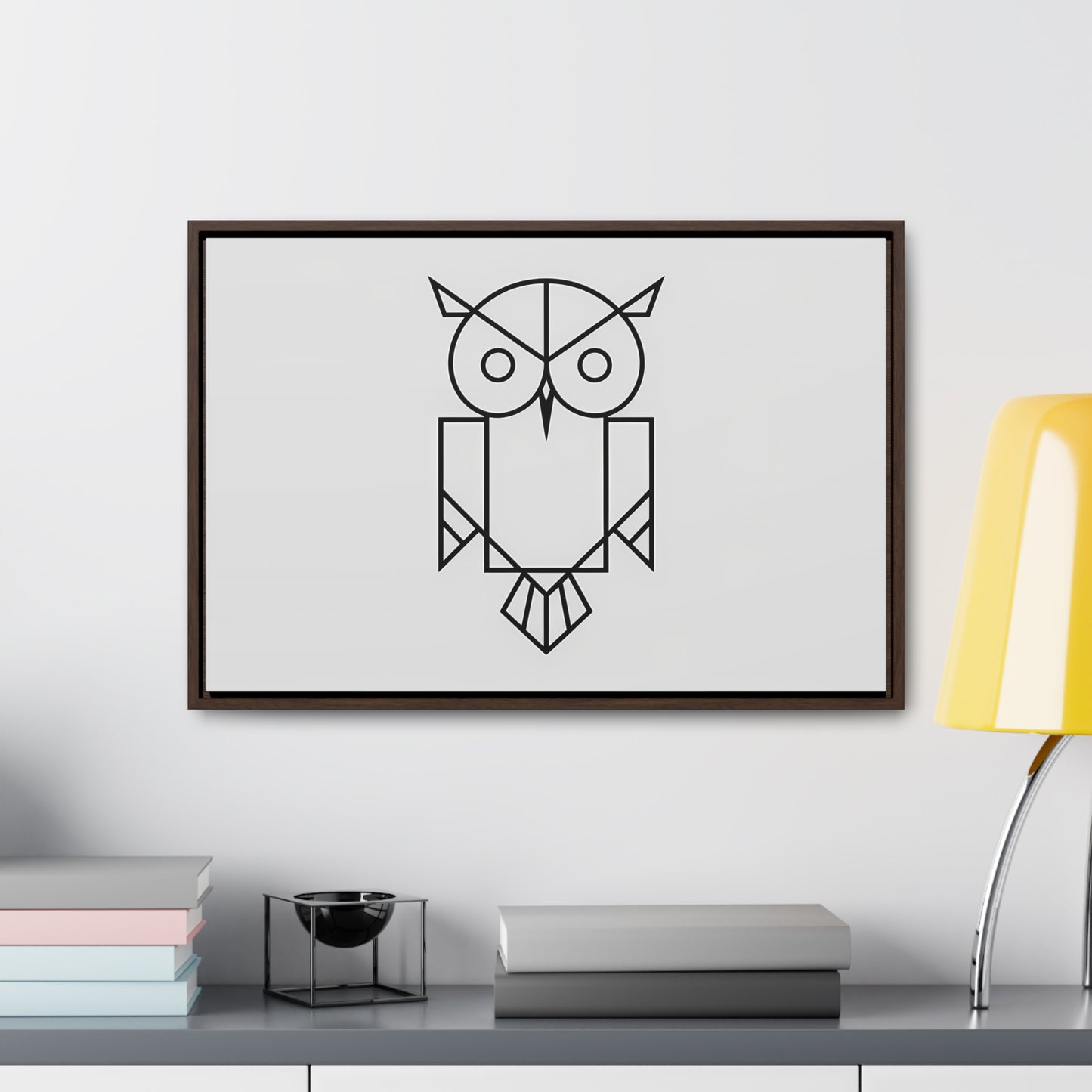 Geometric Owl - Gallery Canvas Wraps, Horizontal Frame