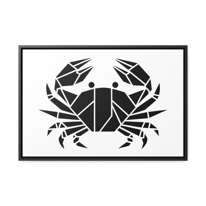 Geometric Crab Design - Gallery Canvas Wraps, Horizontal Frame