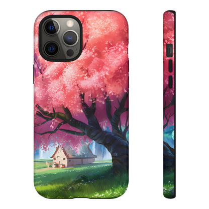 Idyllic Cherry Blossom and a Hut - Smartphone Tough Cases