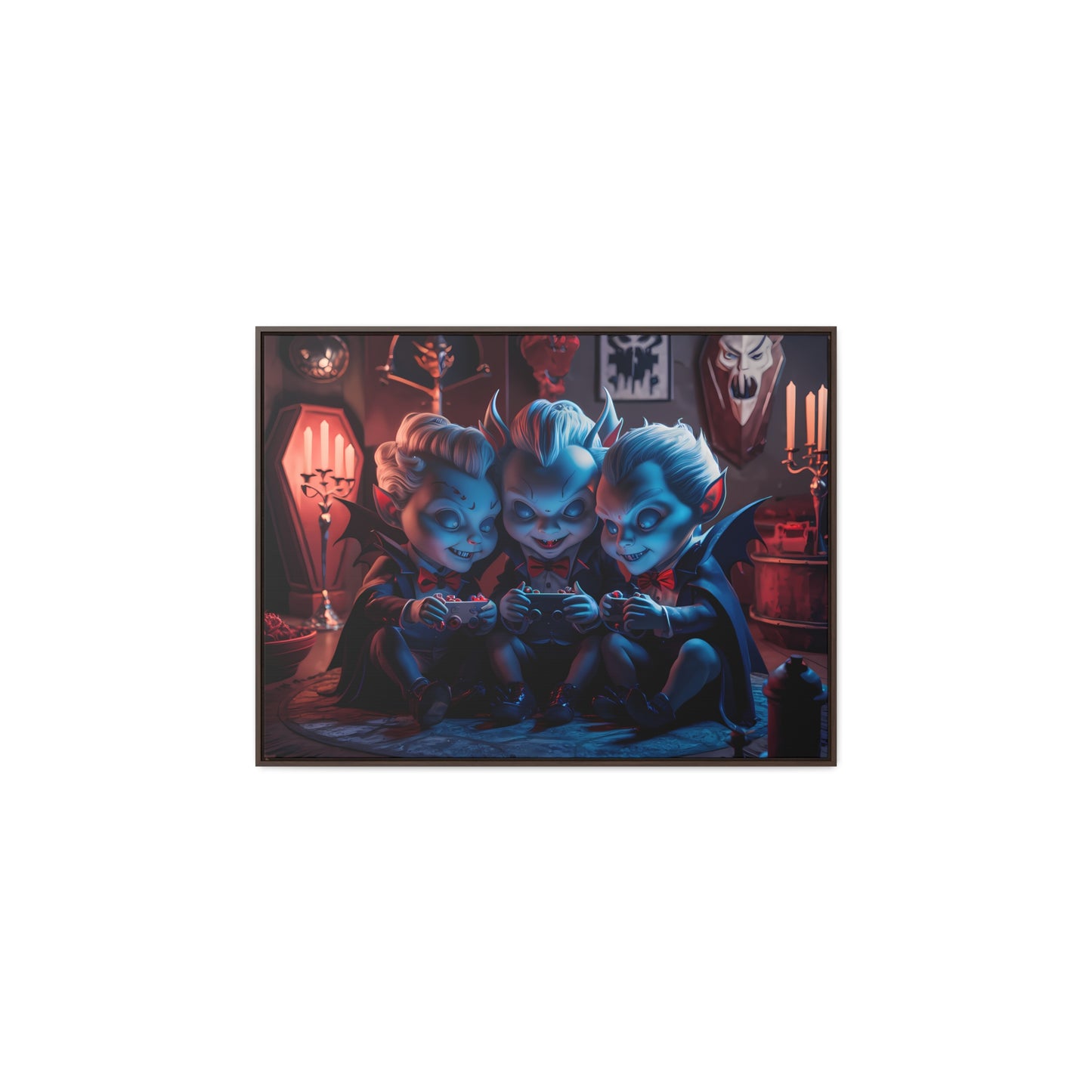 "Night of the Gaming Vampires" - Gallery Canvas Wraps, Horizontal Frame