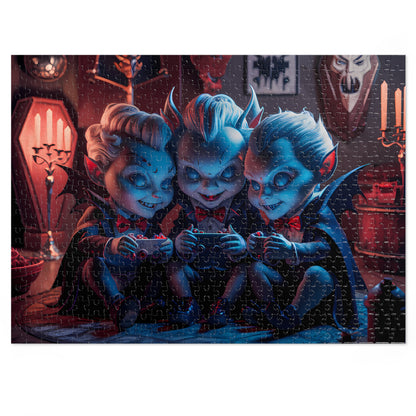 Little Vampires' Game Night - Jigsaw Puzzle (30, 110, 252, 500,1000-Piece)