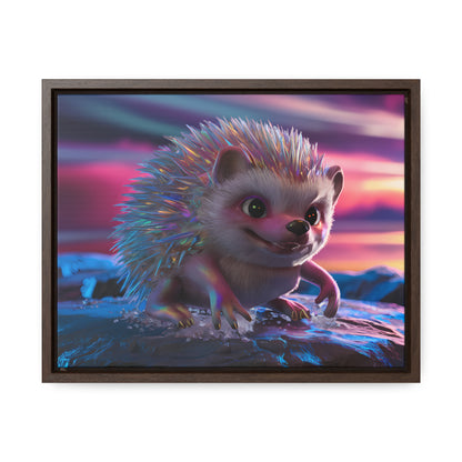 Prismatic Hedgehog at Dusk - Gallery Canvas Wraps, Horizontal Frame