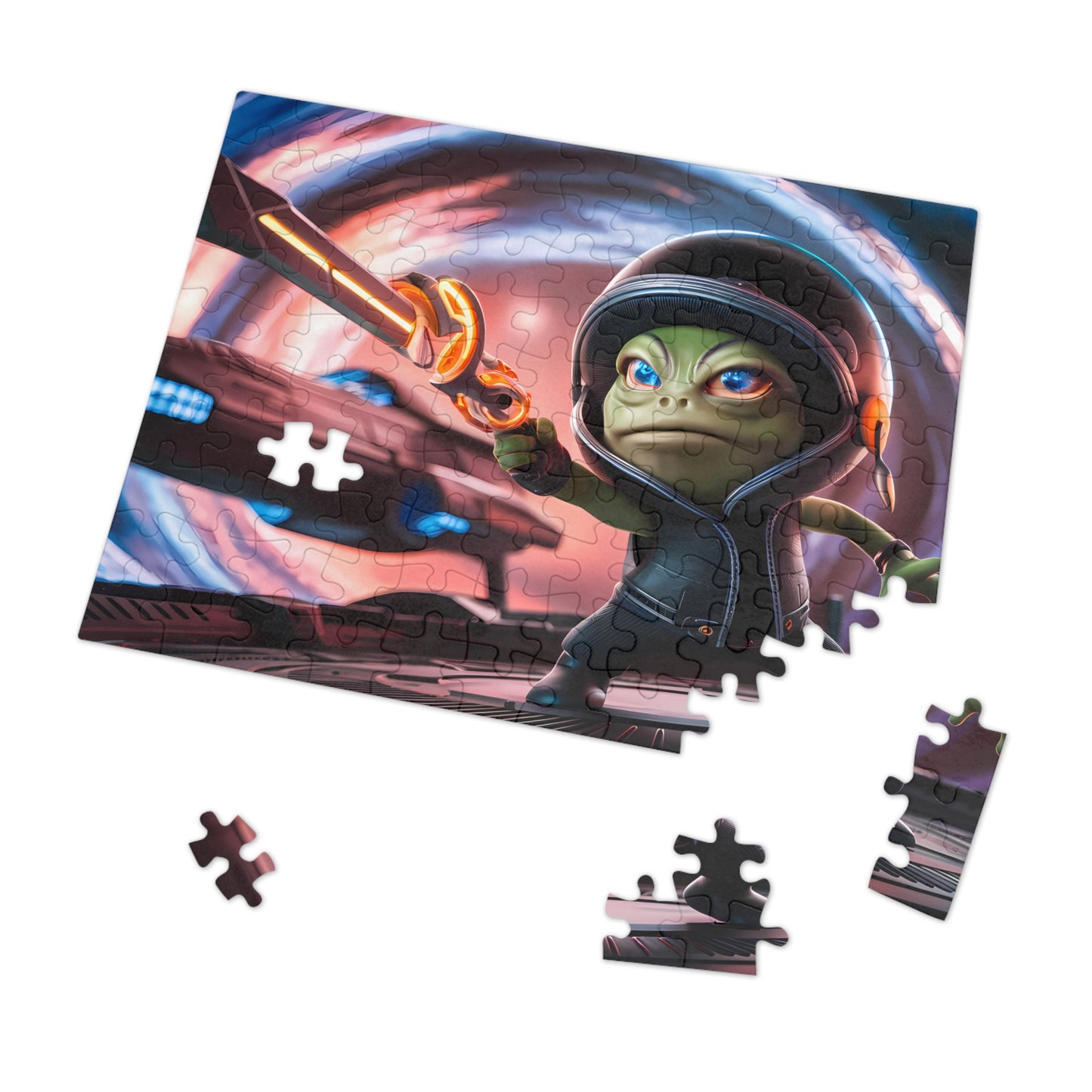 Space Lizard Commander - Jigsaw Puzzle (30, 110, 252, 500,1000-Piece)