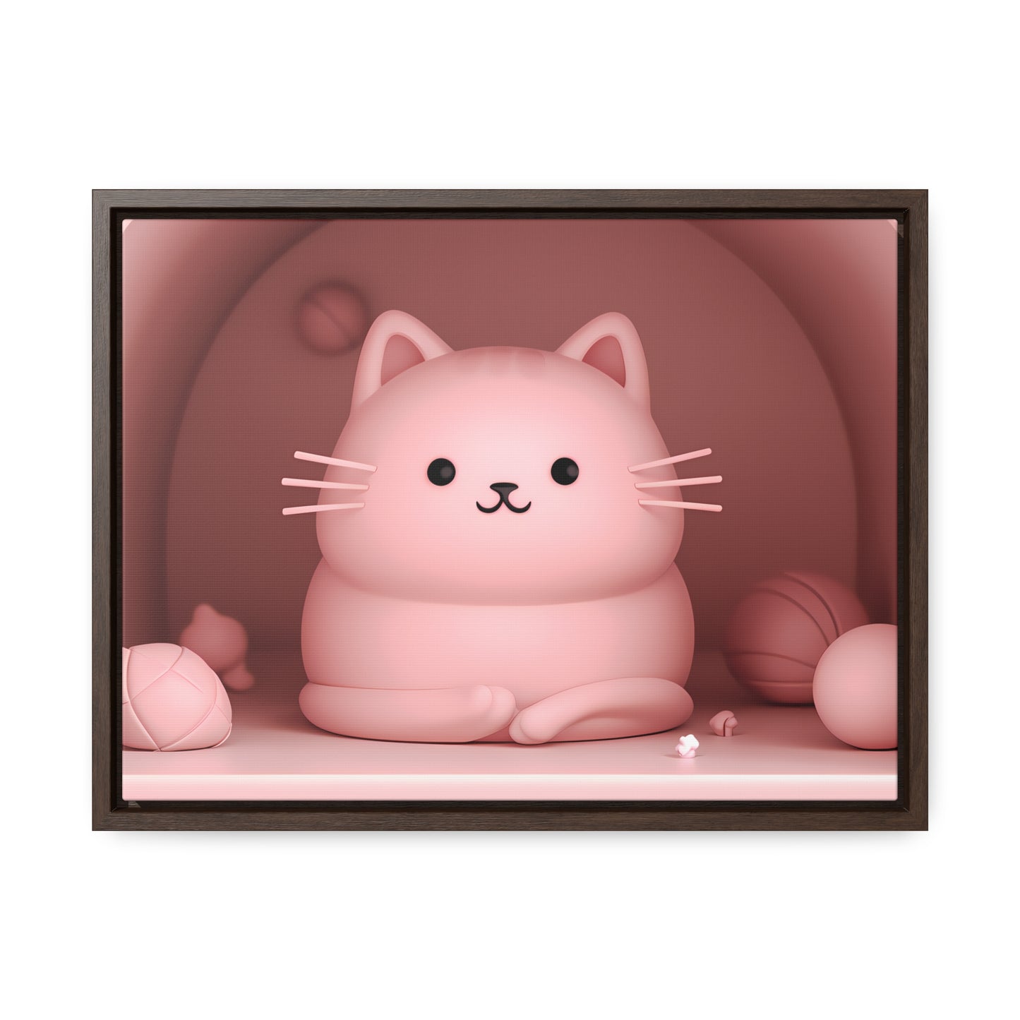 Purrfectly Pink Serenity - Gallery Canvas Wraps, Horizontal Frame