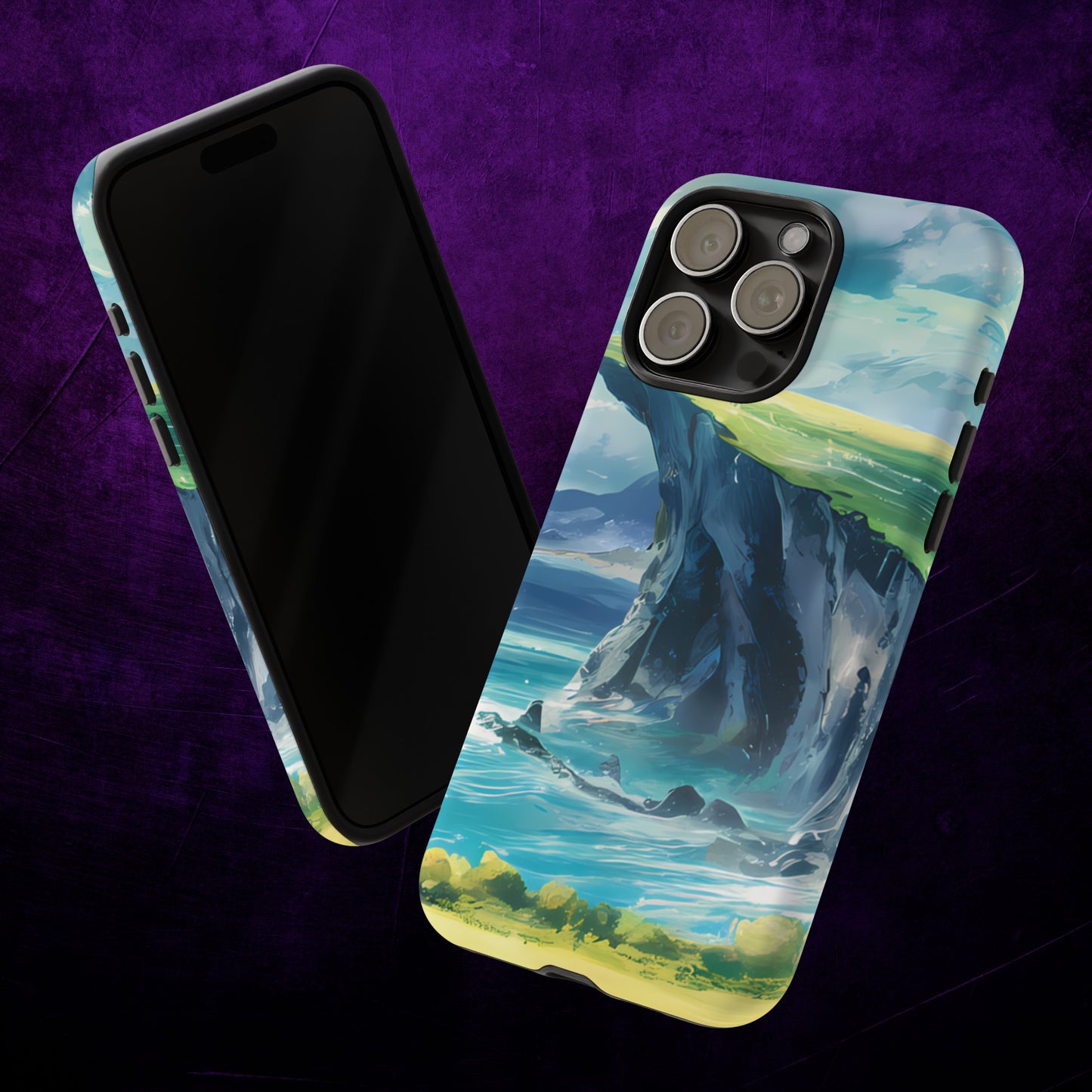 Anime Cliff by the Sea - Smartphone Tough Cases