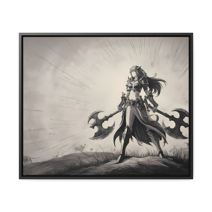 Warrior of the Twilight Plains - Gallery Canvas Wraps, Horizontal Frame