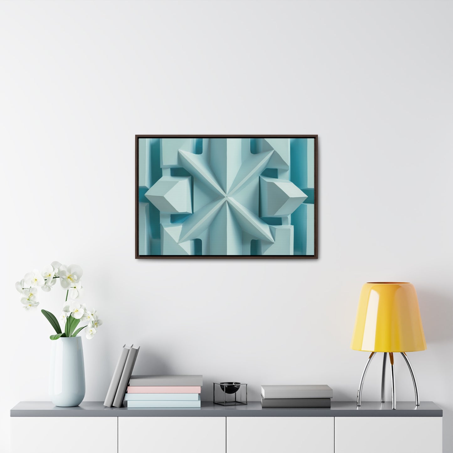 Fractal Symmetry in Ice - Gallery Canvas Wraps, Horizontal Frame