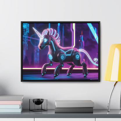 Cybernetic Unicorn - Gallery Canvas Wraps, Horizontal Frame