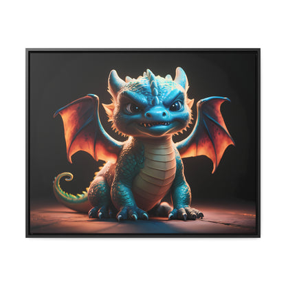 Fierce Baby Dragon Guardian - Gallery Canvas Wraps, Horizontal Frame