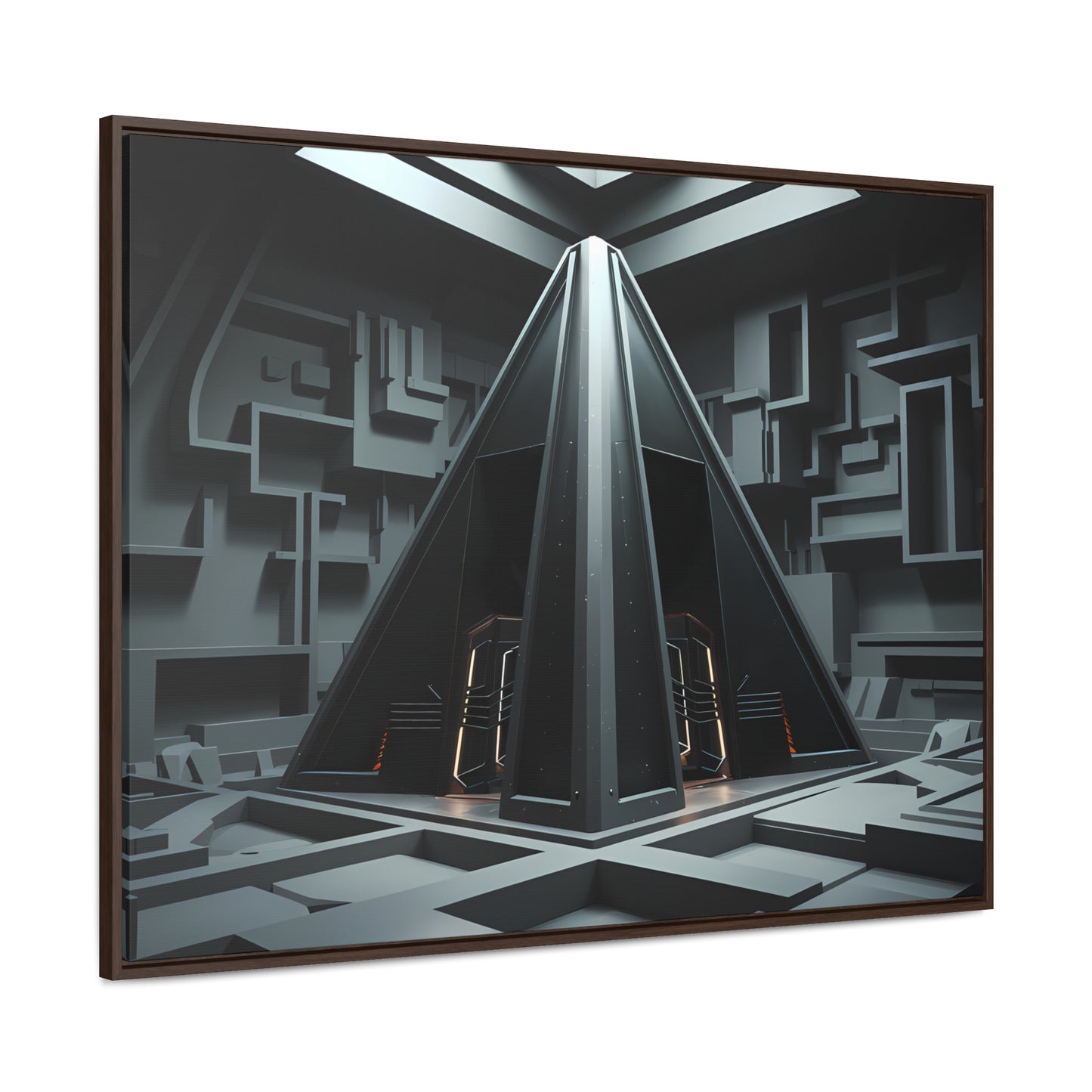 Sanctum of the Obsidian Pyramid - Gallery Canvas Wraps, Horizontal Frame