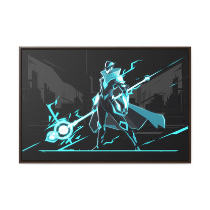 Arbiter of the Neon Void - Gallery Canvas Wraps, Horizontal Frame