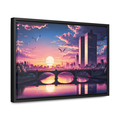 Twilight Reflections - Gallery Canvas Wraps, Horizontal Frame