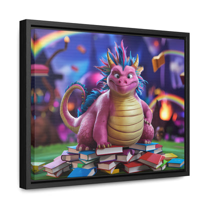 "Guardian of the Magical Library" - Gallery Canvas Wraps, Horizontal Frame