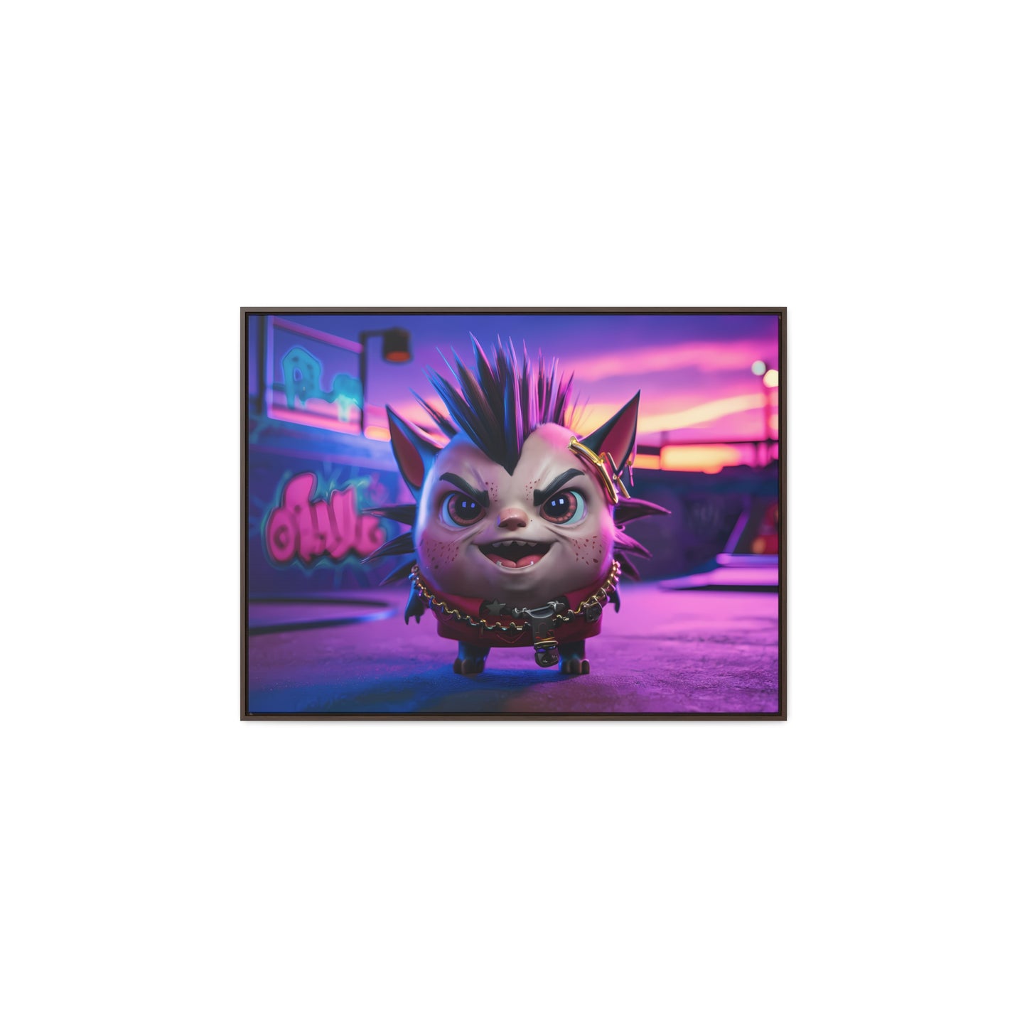 Punk Paws Unleashed - Gallery Canvas Wraps, Horizontal Frame