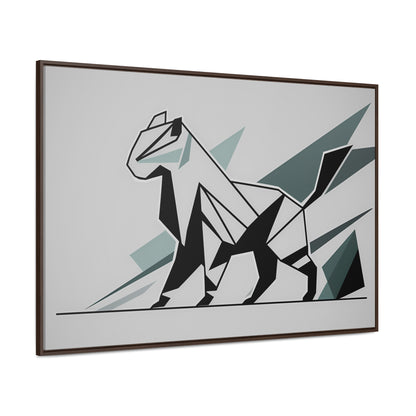 Fractured Feline Form - Gallery Canvas Wraps, Horizontal Frame