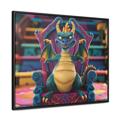 Dragon King on His Throne - Gallery Canvas Wraps, Horizontal Frame