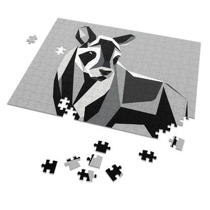 Monochrome Geometric Panda - Jigsaw Puzzle (30, 110, 252, 500,1000-Piece)