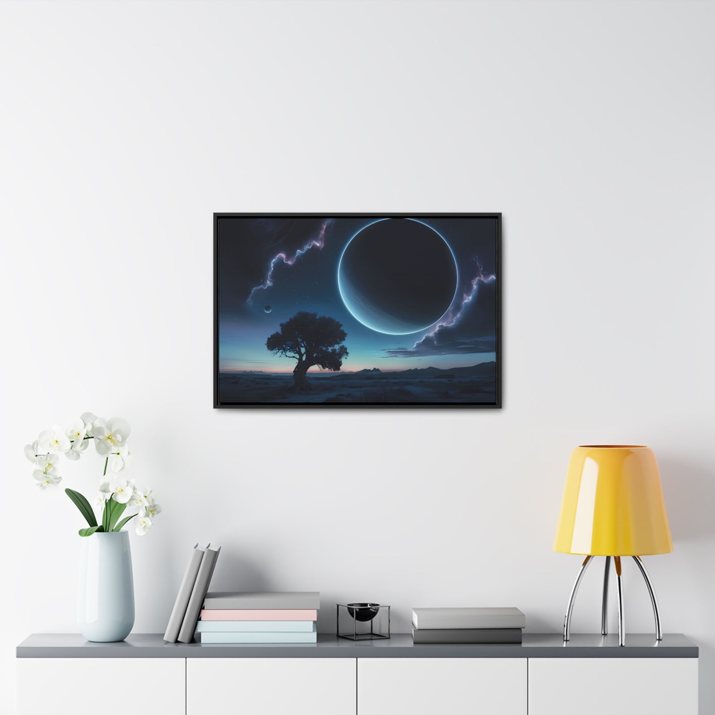 Eclipse of the Silent Horizon - Gallery Canvas Wraps, Horizontal Frame