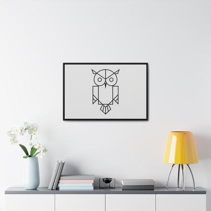 Geometric Owl - Gallery Canvas Wraps, Horizontal Frame