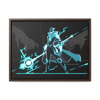 Arbiter of the Neon Void - Gallery Canvas Wraps, Horizontal Frame