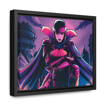 Guardian of the Neon Empire - Gallery Canvas Wraps, Horizontal Frame