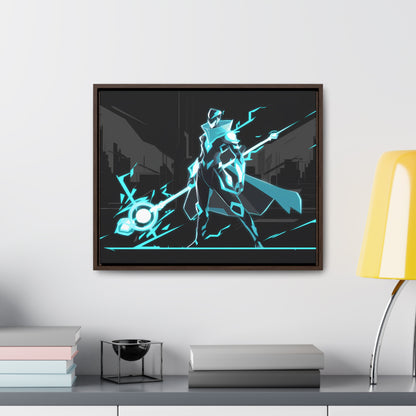 Arbiter of the Neon Void - Gallery Canvas Wraps, Horizontal Frame