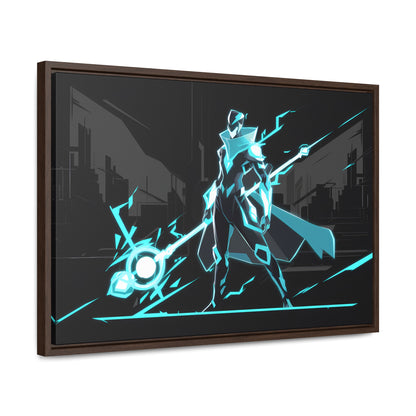 Arbiter of the Neon Void - Gallery Canvas Wraps, Horizontal Frame