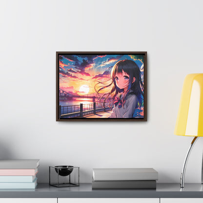 Sunset Reflections: A Silent Promise - Gallery Canvas Wraps, Horizontal Frame