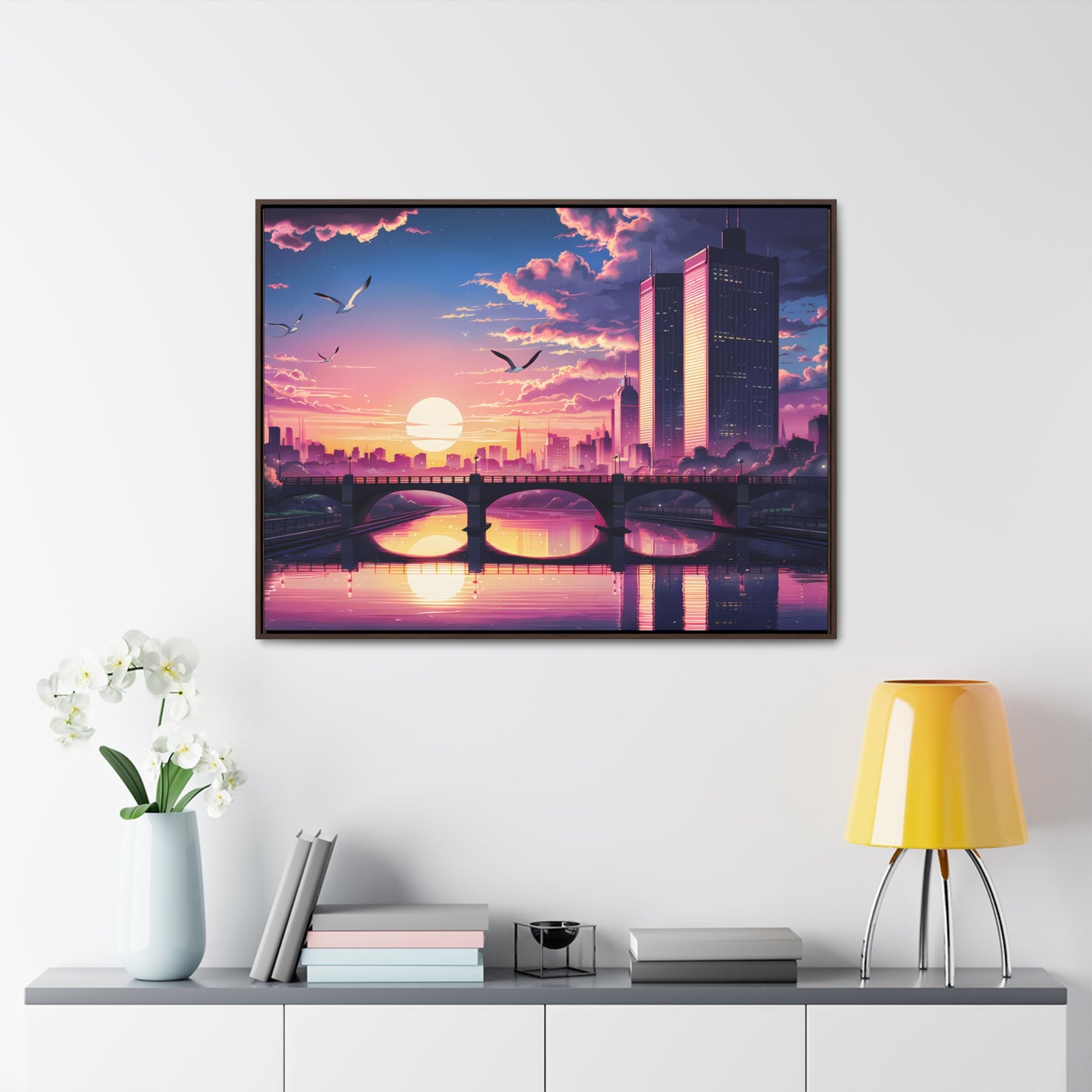 Twilight Reflections - Gallery Canvas Wraps, Horizontal Frame